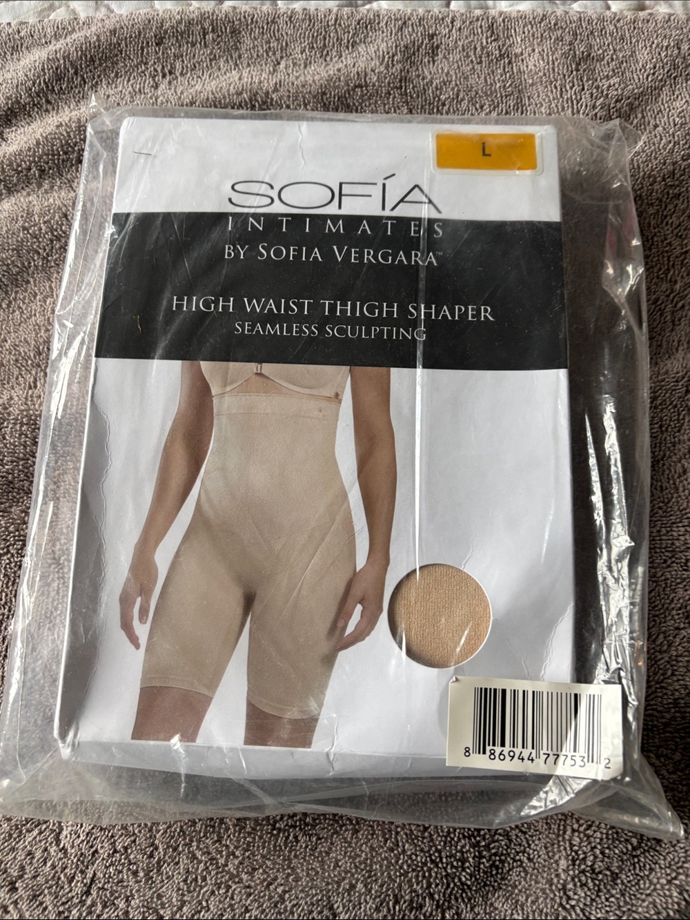 Sofia Intimates High Waist Thigh Shaper - Nude Size Large